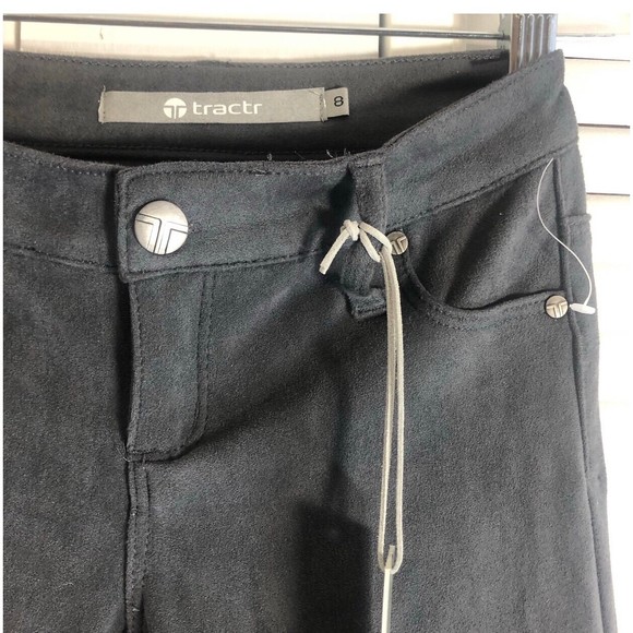 Tractr size 8 Grey Faux Suede Pants nwt - Picture 2 of 5